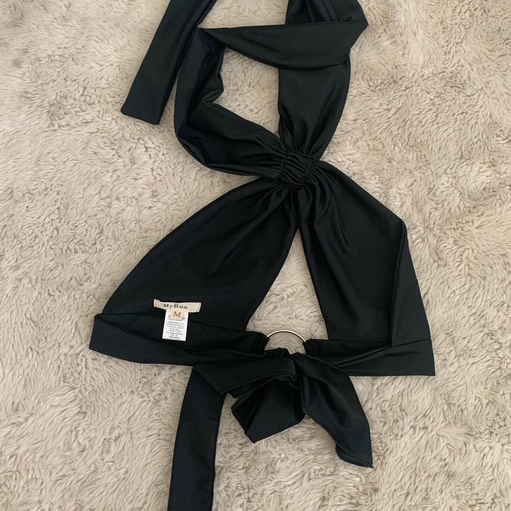 My boo wrap around halter crop top - Picture 4 of 5